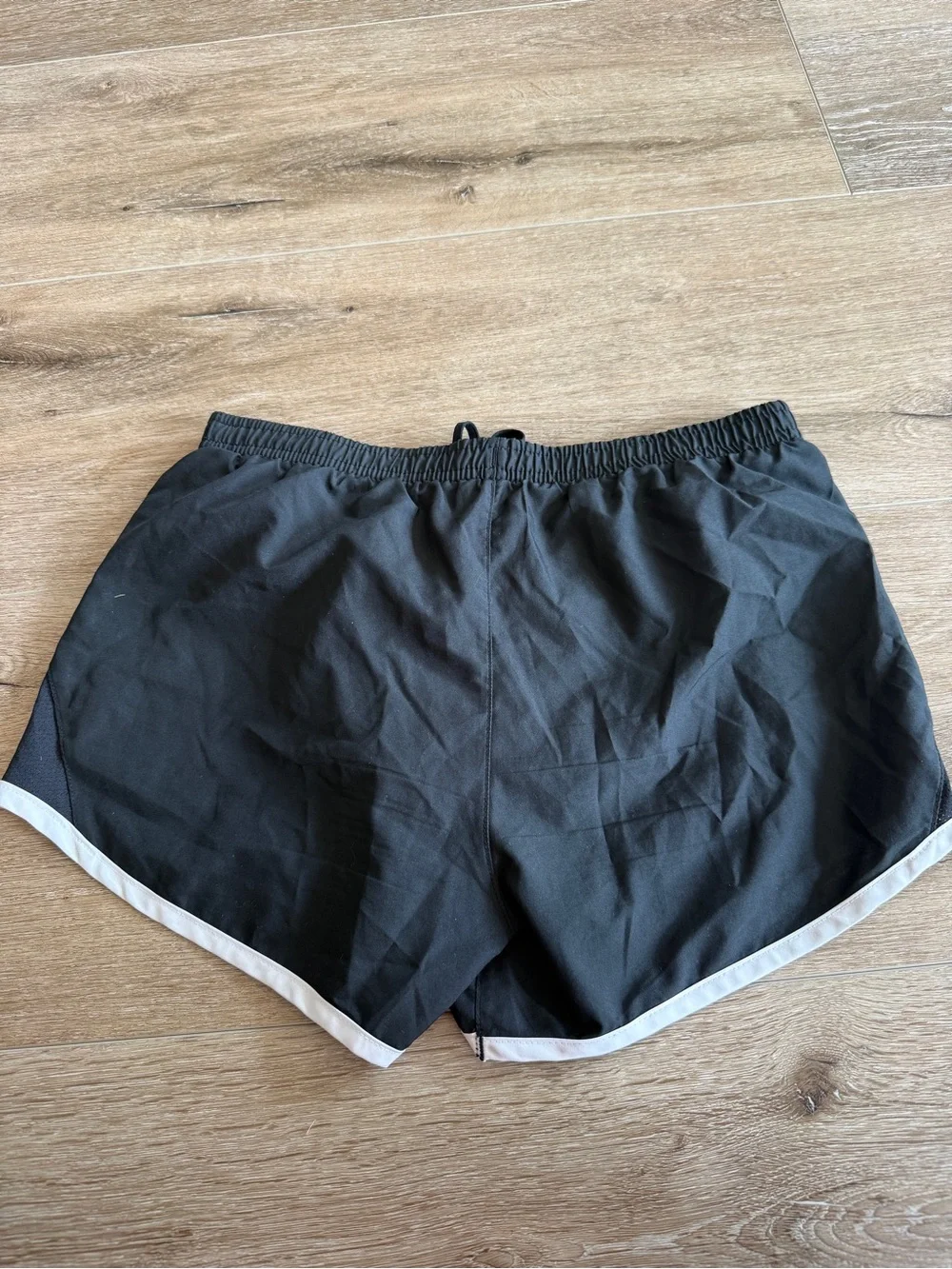 Nike Black Athletic Shorts with White Trim